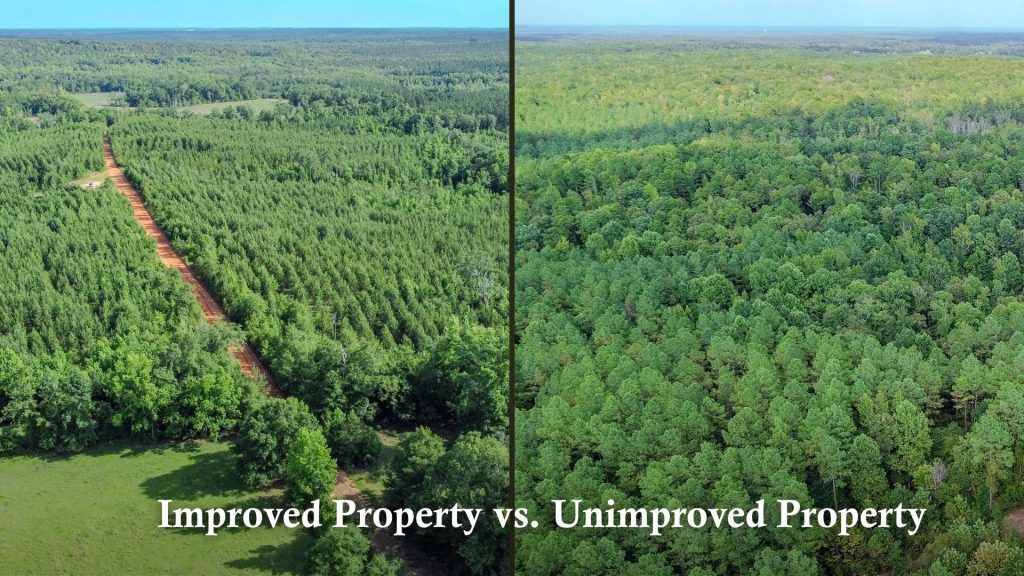 improved property vs. unimproved property
